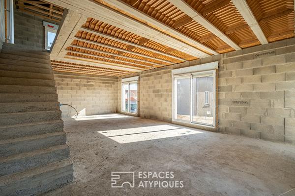 Maison neuve avec jardin