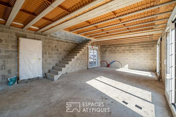 Maison neuve avec jardin