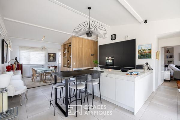 Toit-terrasse contemporain au coeur de Tassin