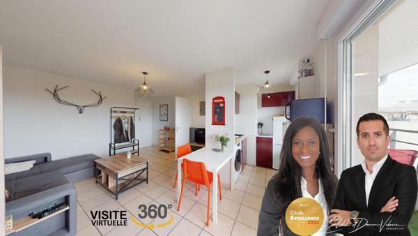 Appartement T2  de 37m² dernier étage avec balcon et vue dégagée