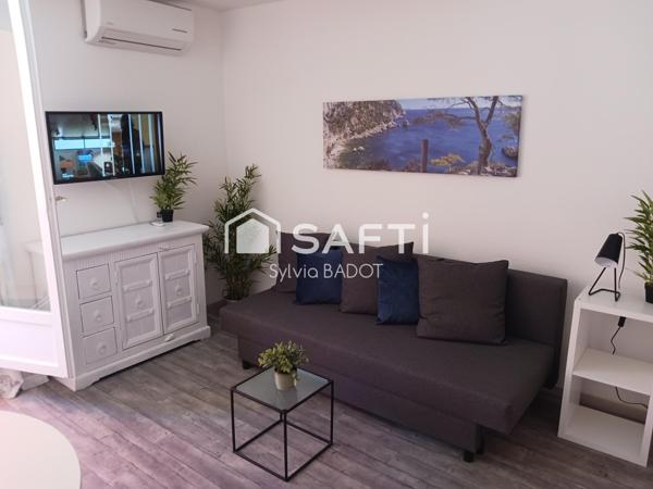 EXCLUSIVITE BORMES LES MIMOSAS PROCHE MER STUDIO ENTIEREMENT MEUBLE