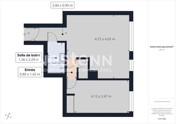 Appartement 2 pièces à vendre à Paris 19ème - Vue dégagée