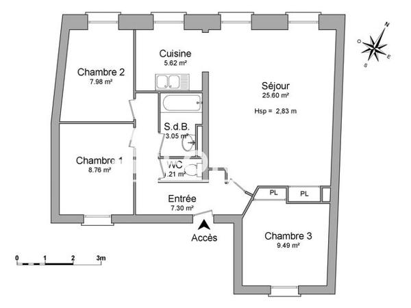 Location Appartement 4 pièces 69.04 m² - 5 RUE SERPAIZE Vienne 38200