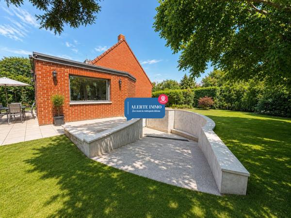 Maison individuelle semi plain-pied Seclin 130 m² hab/ 210 m² utiles – 4 ch – 2 SDB – Sous-sol 70 m²