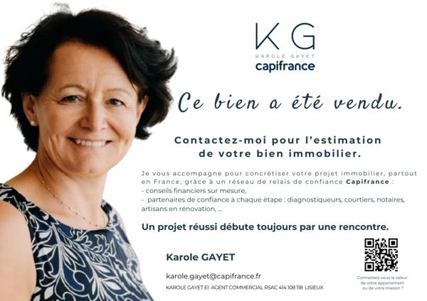 Villers-sur-Mer à 700 m de la plage, appartement à vendre 2 pièces 29 m2 dernier étage