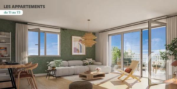 Appartement F2 à vendre  2 pièces - 44,40 m 2   TALENCE  - 33