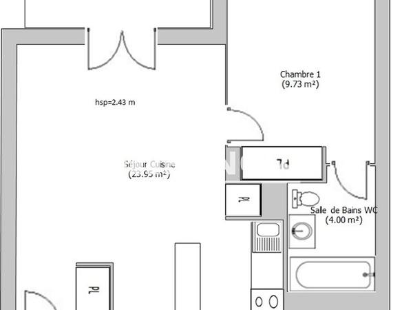 Location Appartement 2 pièces 37.68 m² - 1 CHEMIN DE LA TRAMONTANE Limoux 11300
