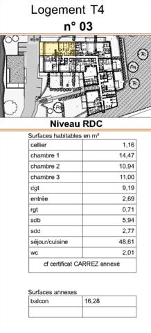 Appartement Mont Saint Aignan 4 pièces 110 m2 Résidence de standing avec 18 appartements