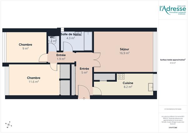Appartement Joinville Le Pont 3 pièce(s) 62.70 m2