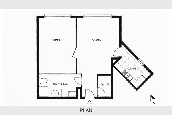 Appartement
         2 pièces
        - 42 m² Exclusivité 125 000 € *