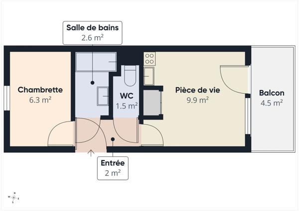 Haute Savoie (74), à vendre SAMOENS - Domaine skiable Grand Massif - Appartement T2 23 m²