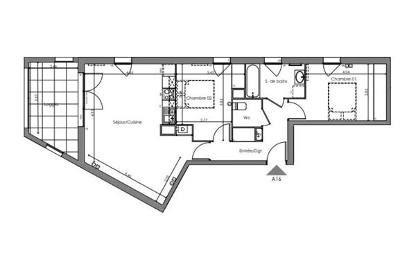 Appartement à vendre    3 pièces •  Saint-Médard-en-Jalles