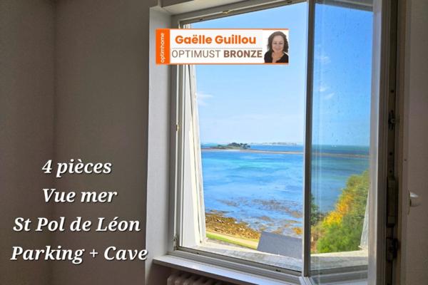 Appartement 3 pièces -60m²- Vue mer - St Pol de Léon - Place de parking + cave