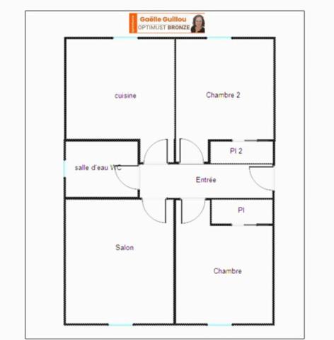 Appartement 3 pièces -60m²- Vue mer - St Pol de Léon - Place de parking + cave