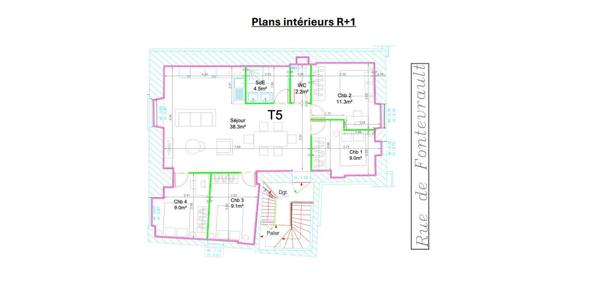 LA FLÈCHE CENTRE-VILLE IDÉAL INVESTISSEUR  T5 : 85m²