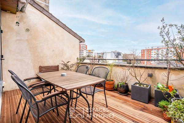 Duplex traversant avec terrasse