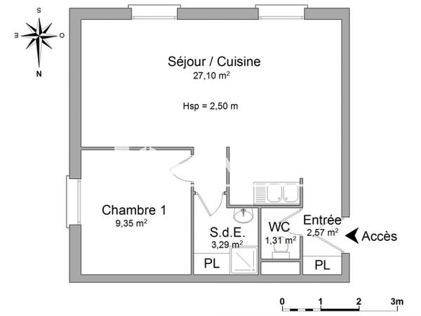 Location Appartement 2 pièces 43.62 m² - RESIDENCE ST LAZARE Gien 45500