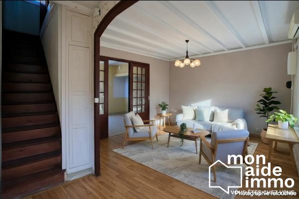 Maison de ville 85 m² – 3 chambres + bureau – Garage – Cour – Tout à pied !