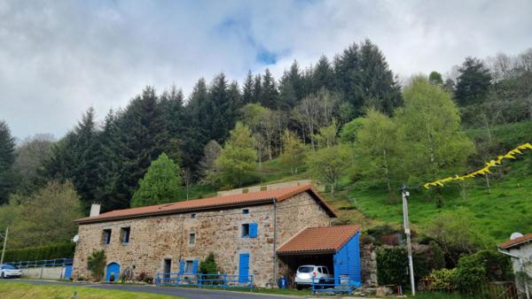 A 8 km de Riotord 43220 secteur Clavas ferme rénovée de 189m² + dépendances sur 5310m² de terrain attenant et 8920m² de terrain non attenant avec ruisseaume 189m² habitables 4 chambres