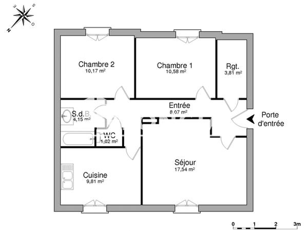 Location Appartement 3 pièces 65.15 m² - 50 BIS AVENUE DU GENERAL LECLERC Roville Devant Bayon 54290