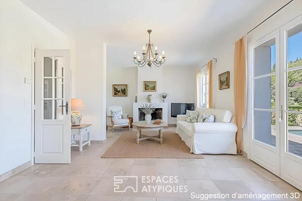 Mas provençal de 270 m² à Châteauneuf-Grasse avec vue village et piscine