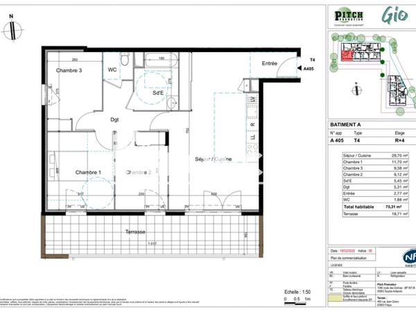 Location Appartement 4 pièces 75.31 m² - LE GIO BATIMENT A Frejus 83600