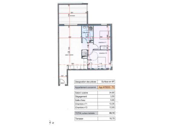 Appartement
         3 pièces
        - 69 m² 215 000 € *