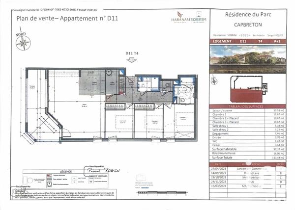 Appartement à vendre 4 pièces 97 m² Capbreton