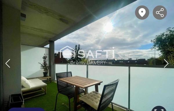 Appartement T3 69m² balcon + double parking