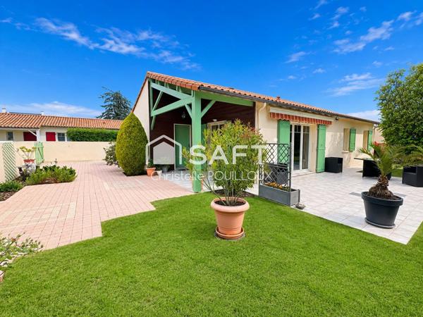 Pavillon de plain pied, 4 chambres, garage,jardin