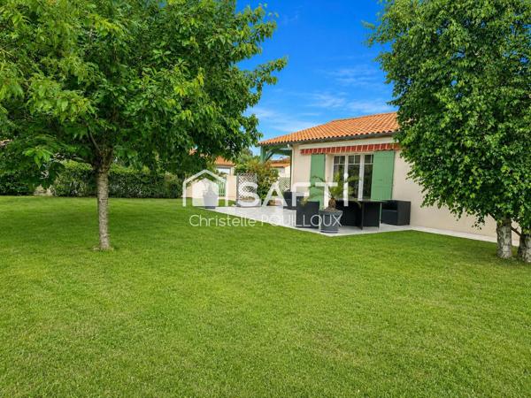 Pavillon de plain pied, 4 chambres, garage,jardin