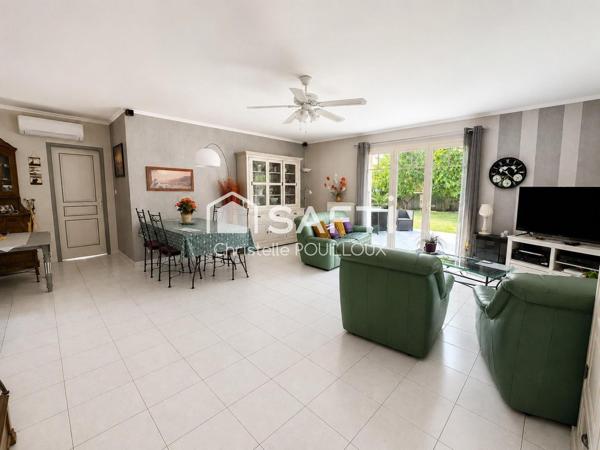 Pavillon de plain pied, 4 chambres, garage,jardin