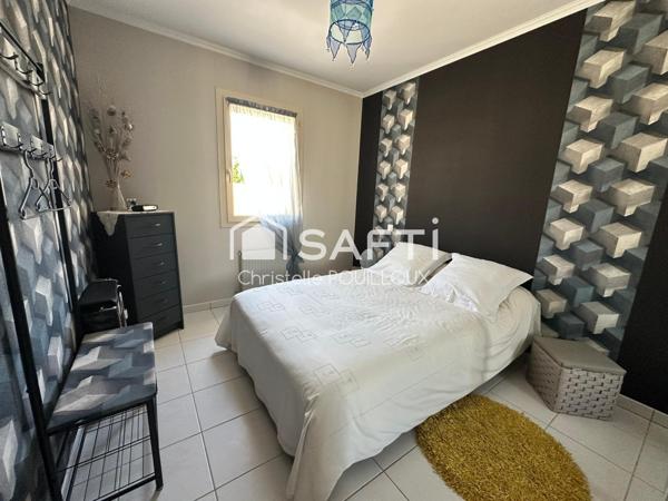 Pavillon de plain pied, 4 chambres, garage,jardin