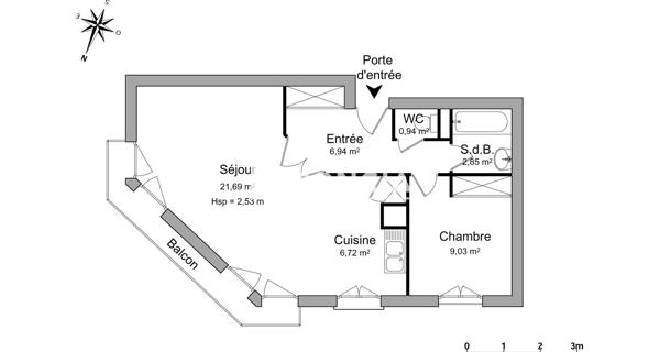 À vendre Appartement 2 pièces 48 m² - Argenteuil 95100