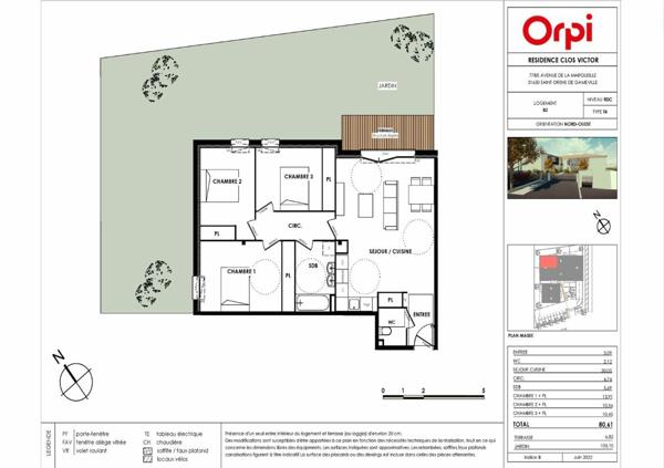 Appartement à vendre    4 pièces • 80,61 m2 Saint-Orens-de-Gameville