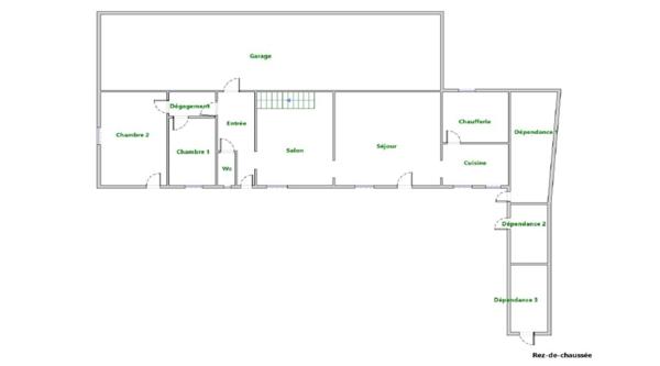 RUILLE SUR LOIR (72), maison 189m²- 7 pièces- terrains de 2845m²- garage- dépendances- puits
