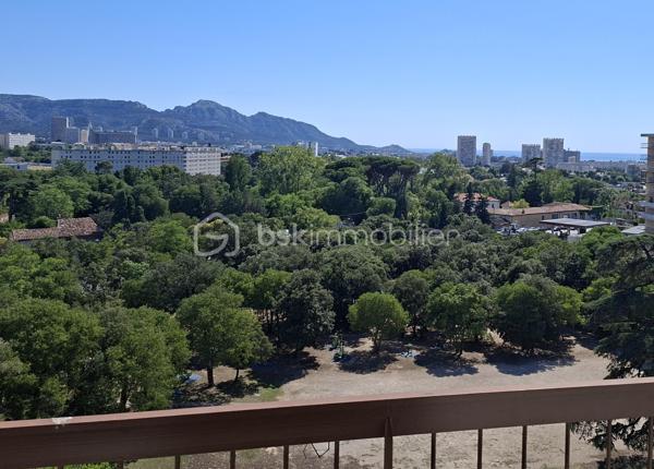 superbe appartement T4 au 8ième et dernier étage d'un immeuble avec une vue féérique sur la Mer et la Ville à 360°, dans une résidence fermée et sécurisée ainsi que très bien entretenue,
Clair et lumineux, cet appartement traversant comporte 2 balcons spacieux, sur chaque façade offrant de beaux extérieurs, expo Sud/ouest côté séjour, Nord/est côté cuisine avec véranda,
entièrement rafraîchit il est idéalement disposé, hall d'entrée, séjour avec grande baie vitrée sur le balcon avec store, fenêtres PVC, chauffage collectif,
cuisine "vintage" équipée plaque/four/LV/frigo avec de larges plans de travail et un vrai coin repas,
donnant sur le balcon et une véranda ainsi qu'un cellier/buanderie, tableau électrique neuf, 
un couloir avec de grands placards/penderies distribuant les chambres spacieuses donnant sur les balcons, dont une avec penderie, 
ainsi que la SDE toute récente (spacieuse cabine de douche neuve), WC, 
stationnement libre et facile, possibilité de garage,
gardien d'immeuble, jardins espaces vert, hall d'immeuble, ascenseurs très bien entretenus
proches tous commerces et services, école 200m, collège 1 Km, lycée 1,5 Km, 
un immense parc de verdure dans la résidence avec de nombreux espaces jeux pour enfants, 
transports en communs proches 2 lignes de bus
proches des axes de circulations principaux Nord et Sud de la ville,
Parc des calanques 10 min
Plages/corniche 10min