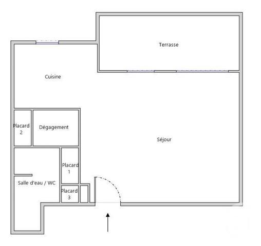 Appartement T1 à vendre  1 pièce - 35,67 m2 MARSEILLE - 13010