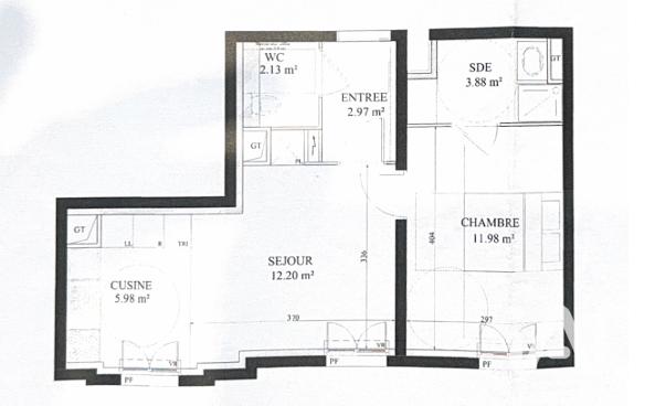 Appartement à vendre 2 pièces 39,14 m² Chessy