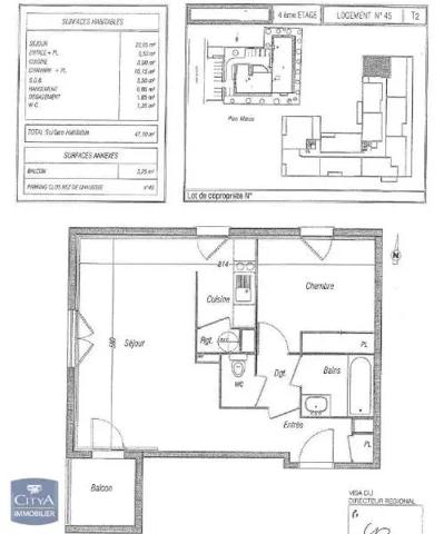 Appartement à louer 2 pièces 47.1m² Déville-lès-Rouen (76250)