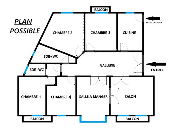 Appartement 5 pièces - 135 m² Bien prestige