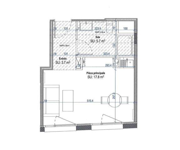 Appartement 1 pièce                                        - 44000 Nantes - MALAKOFF Réf : 12165