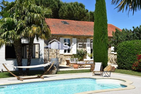 Charmante maison en pierres avec piscine au calme
