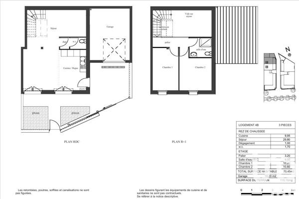 Maison de ville 3 pièces de 70 m² à Nandy (77176)