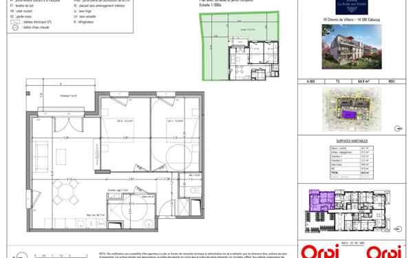 Appartement à vendre    3 pièces • 65,10 m2 Cabourg