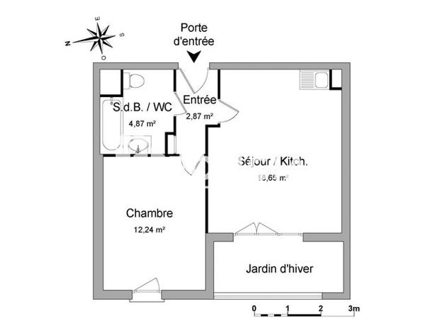 Location Appartement 2 pièces 38.63 m² - 25 AVENUE BENOIT MALON Toulon 83100