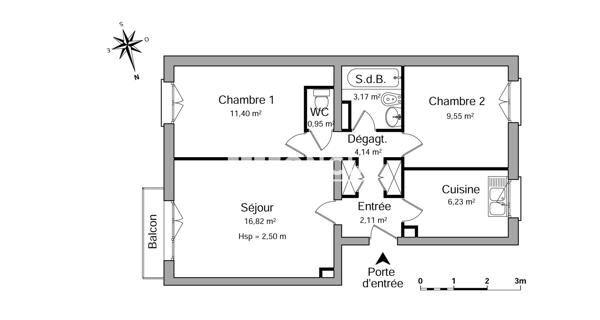 Location Appartement 3 pièces 54.37 m² - Rueil-malmaison 92500