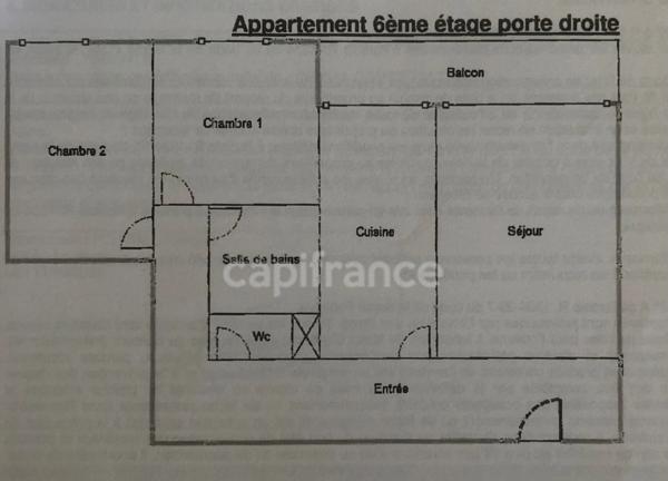 ***Le Havre*** Appartement T3 vendu loué avec ascenseur, balcon, vue dégagée