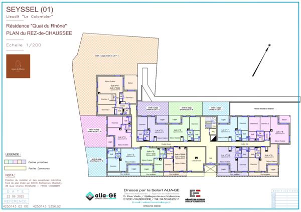 Appartement T3 de 67,31m² à vendre à SEYSSEL (01) avec terrasse et proche du Rhône. En train à 1 heure de Lyon et 45 mn de Genève.