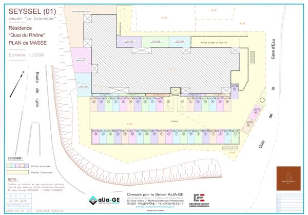Appartement T3 de 67,31m² à vendre à SEYSSEL (01) avec terrasse et proche du Rhône. En train à 1 heure de Lyon et 45 mn de Genève.